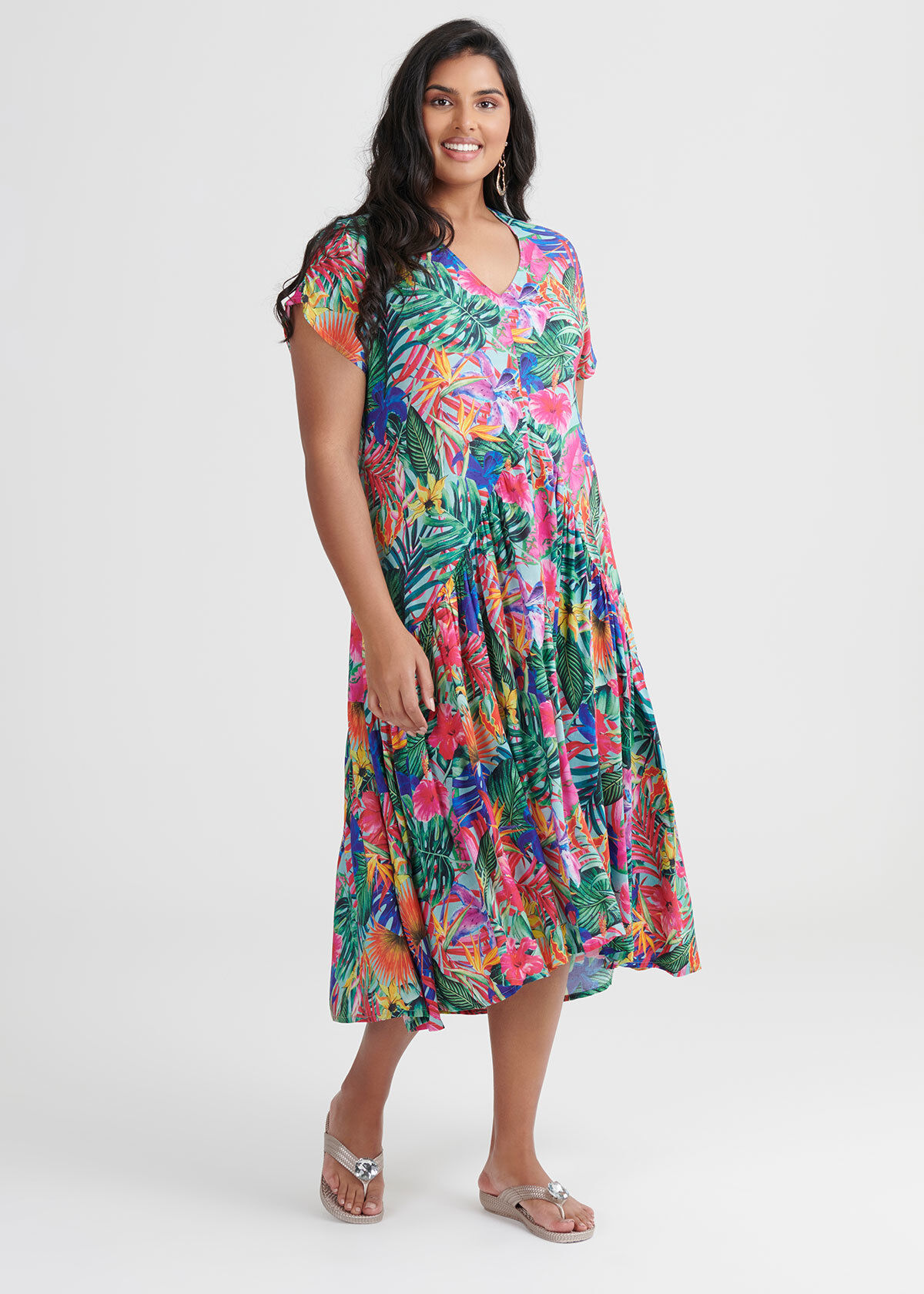 Plus size tropical dresses sale