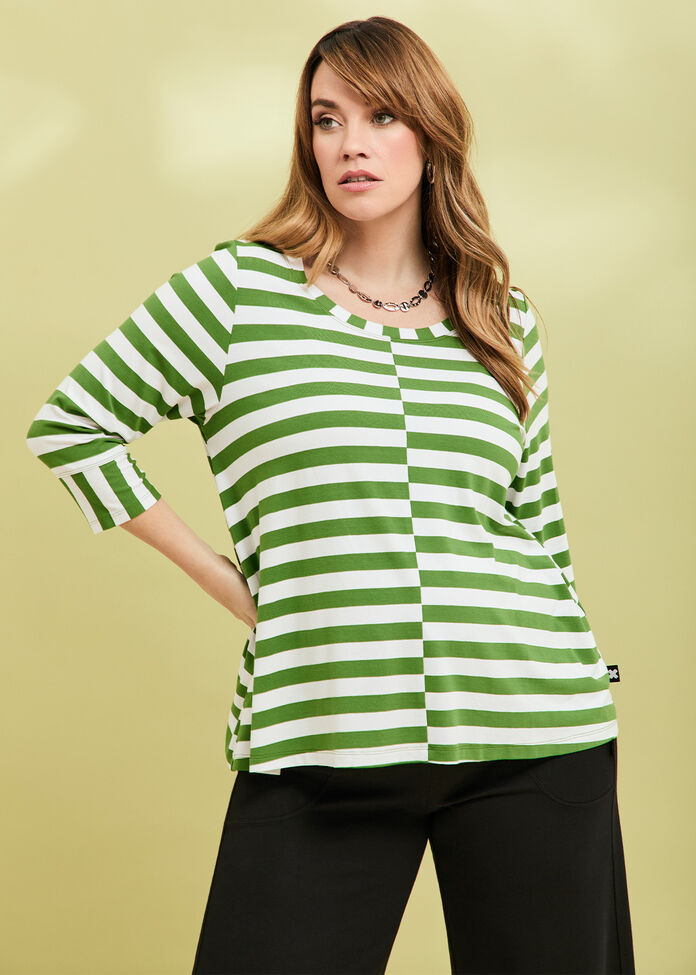 Natural Hana Stripe Top, , hi-res