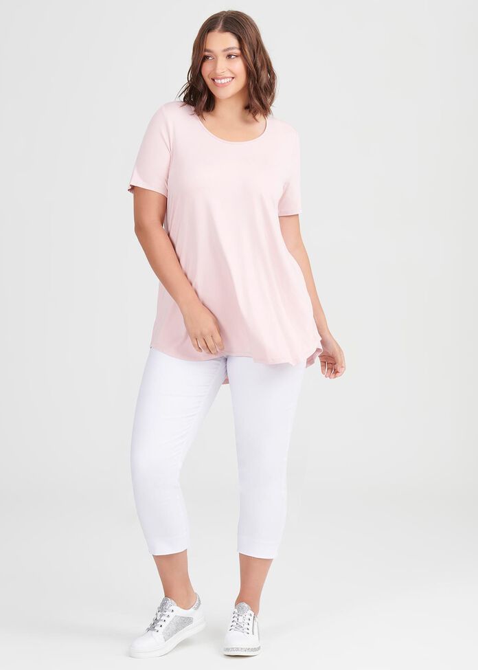 Shop Bamboo Base Short Sleeve Top in pink in sizes 12 to 24 | Taking Shape