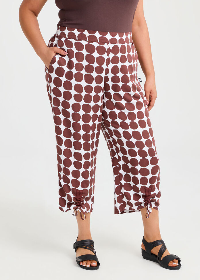 Natural Emi Spot Crop Pant, PRINT, hi-res