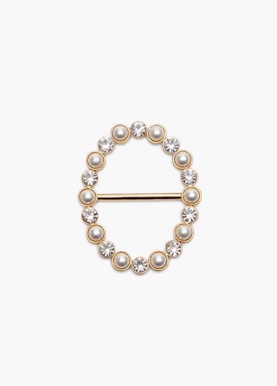 Plus Size Pearl & Diamante Wonder Buckle