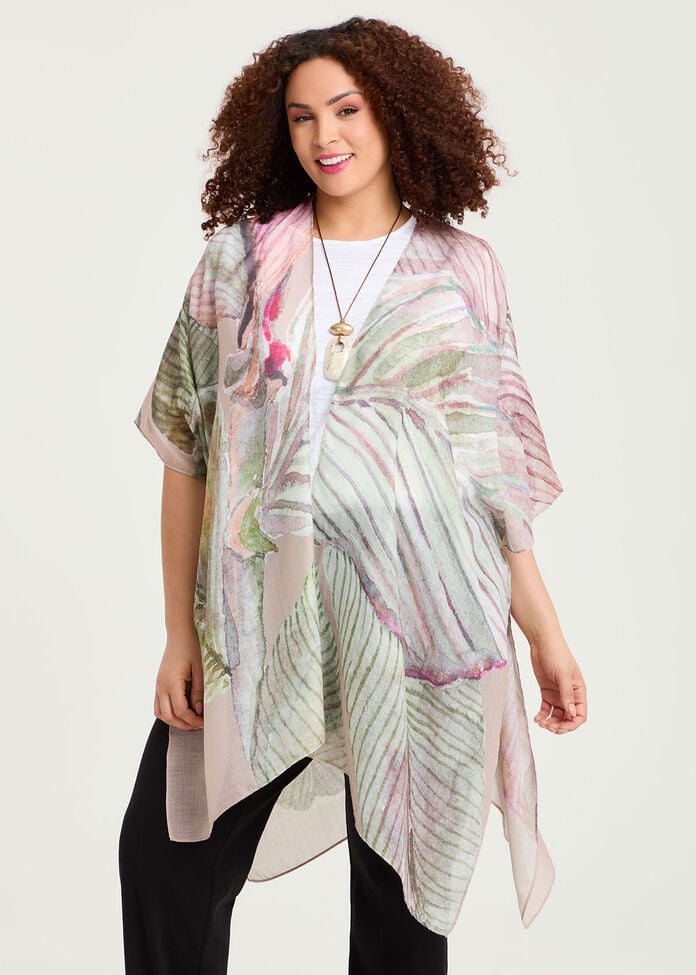 Pretty Leaf Shiny Cape, , hi-res
