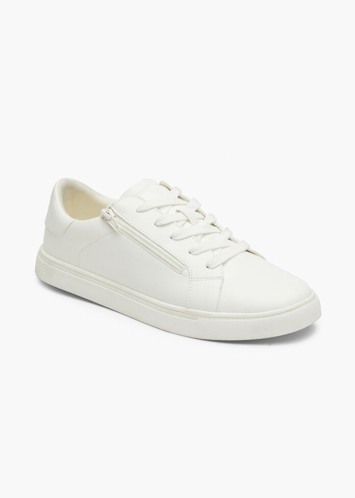 Lace Up Side Zip Sneaker, , hi-res