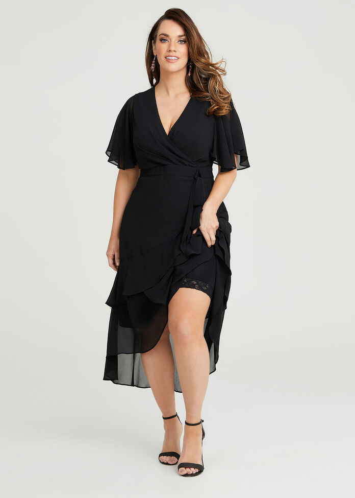 Shop Plus Size Empire Rose Maxi Dress in Black | Sizes 12-30 | Taking ...