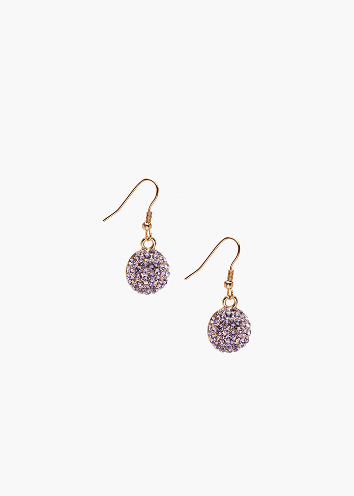 Pave Diamante Crystal Earrings, , hi-res