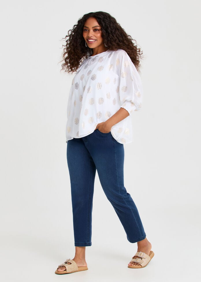 Chiffon Alinda Foil Overtop, , hi-res