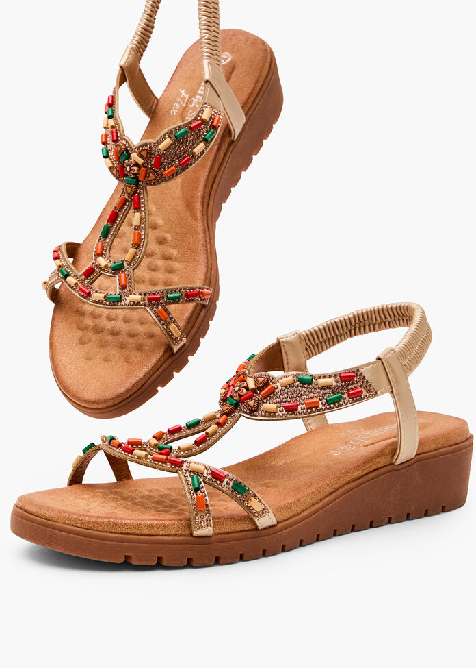 Multi Bead Flex Sandal, , hi-res