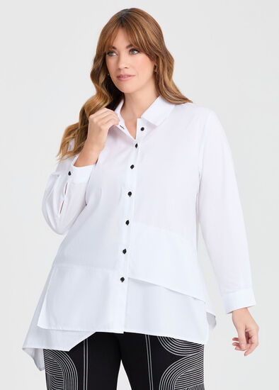 Plus Size Cotton Stretch Mia Shirt