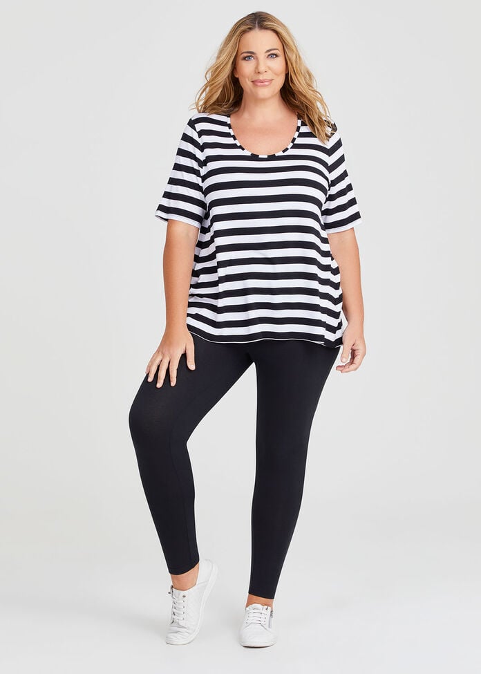 Natural Stripe Essential T-Shirt, , hi-res