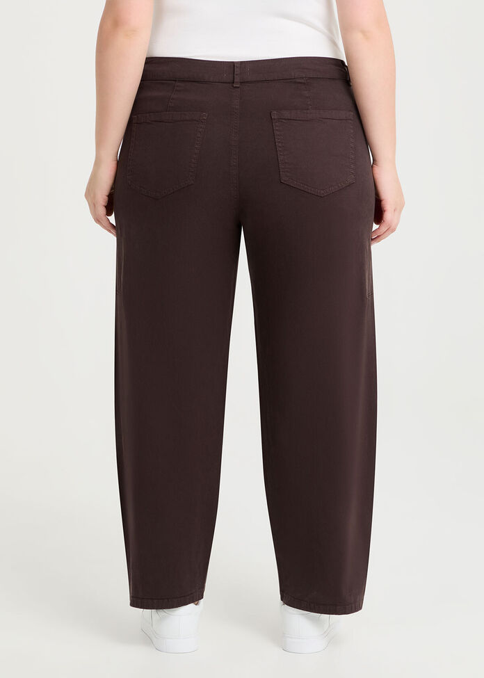 Curved Seam Barrel Jean, , hi-res