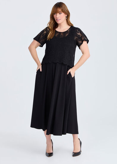 Plus Size Luxe Lace Midi Dress