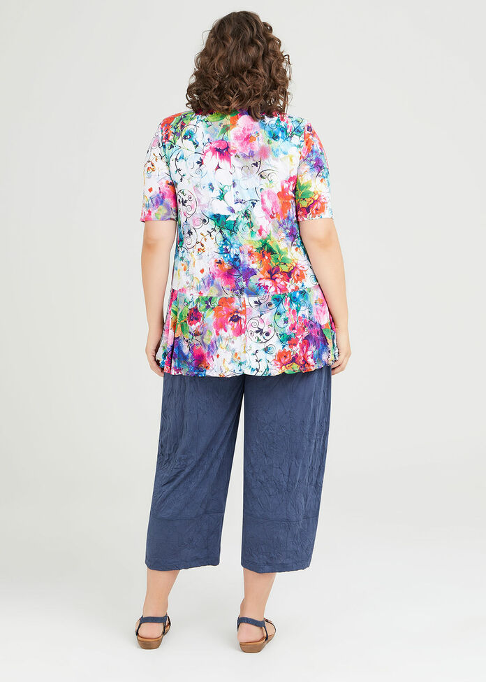 Shop Plus Size Abstract Floral Peplum Top in Multi | Taking Shape AU