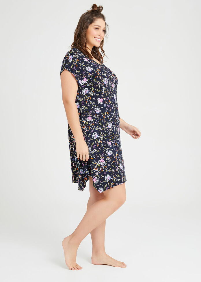 Shop Plus Size Bamboo Flora Nightie, Print Taking Shape AU