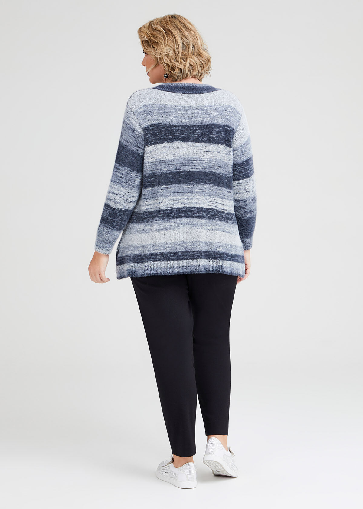 Grey hot sale fluffy jumper