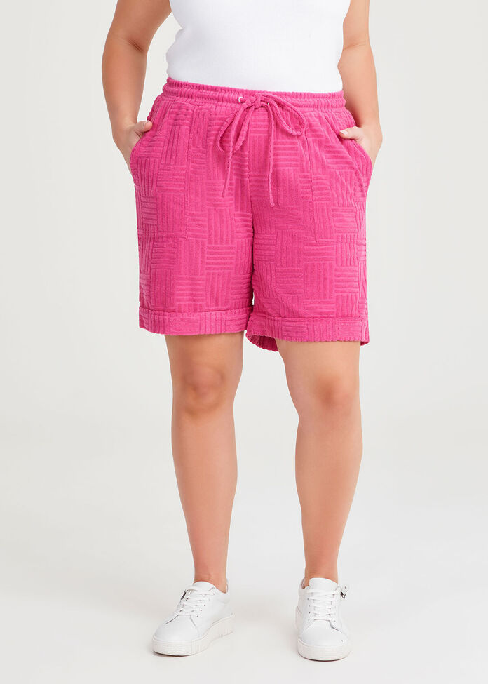 Casual Terry Pull On Short, , hi-res