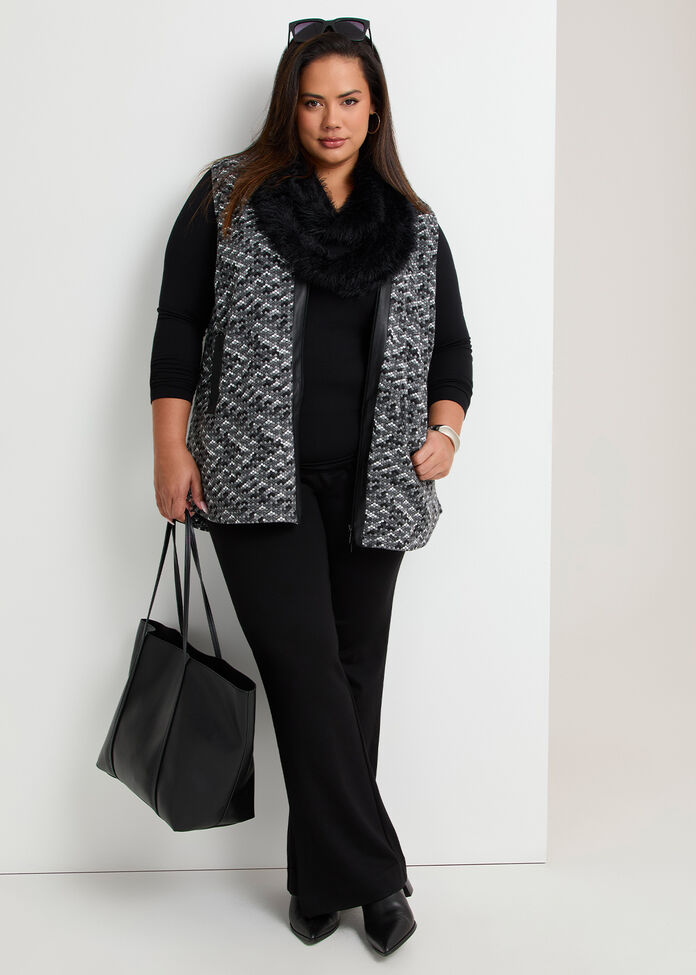 Dot Jacquard Knit Vest, , hi-res