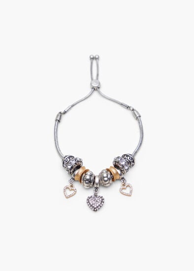 Two Tone Charm Bracelet