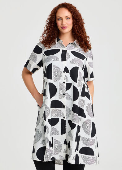 Plus Size Natural Tara Abstract Shirt