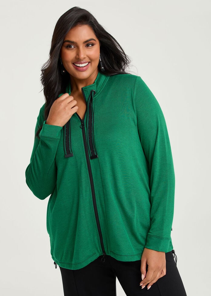 Natural Lexi Ponte Jacket, , hi-res