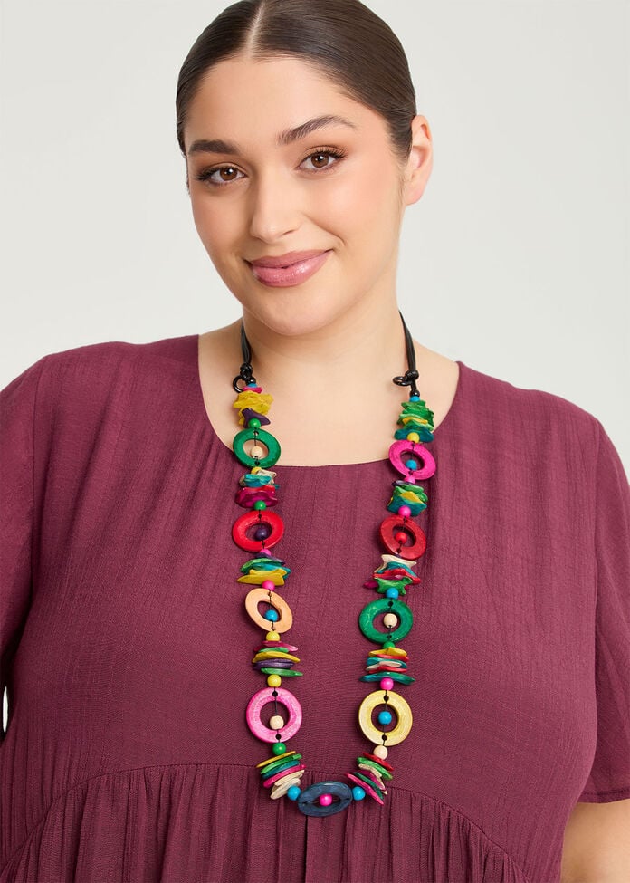 Long Colourful Necklace, , hi-res
