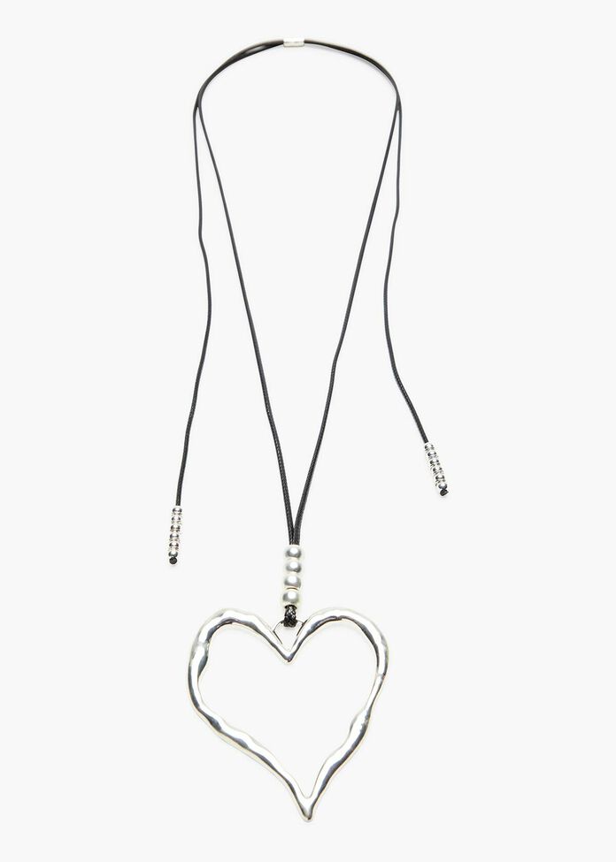 Silver Heart Necklace, , hi-res