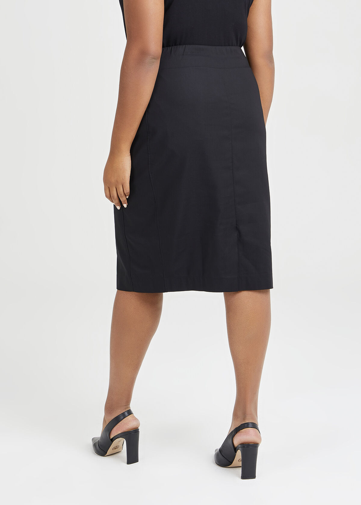 Plus size mid top calf pencil skirt