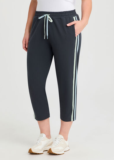 Plus Size Cotton Contrast Bind Jogger