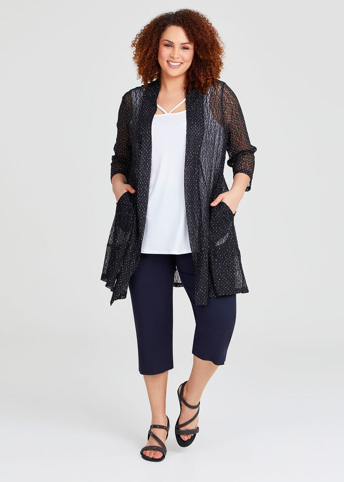 Long Jacquard Cardigan, , hi-res