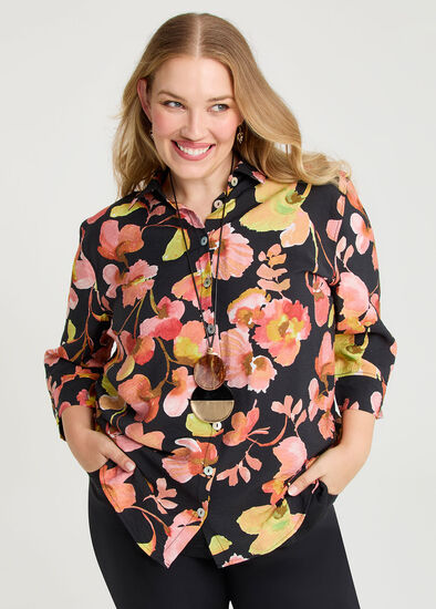 Plus Size Cassandra Print Shirt