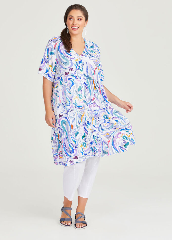 Shop Plus Size Natural Serenity Tunic in Multi | Taking Shape AU