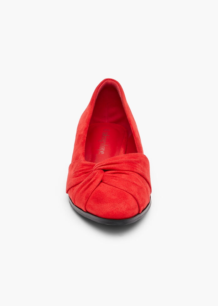 Ruched Flat Shoe, , hi-res