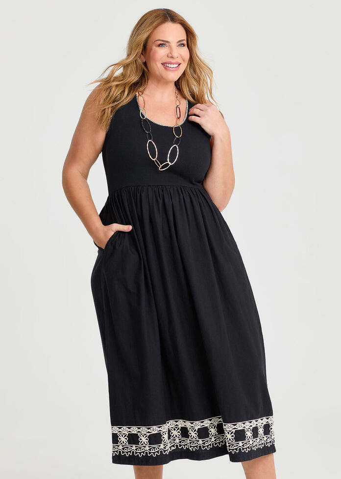 Breanna Cotton Bodice Dress, , hi-res