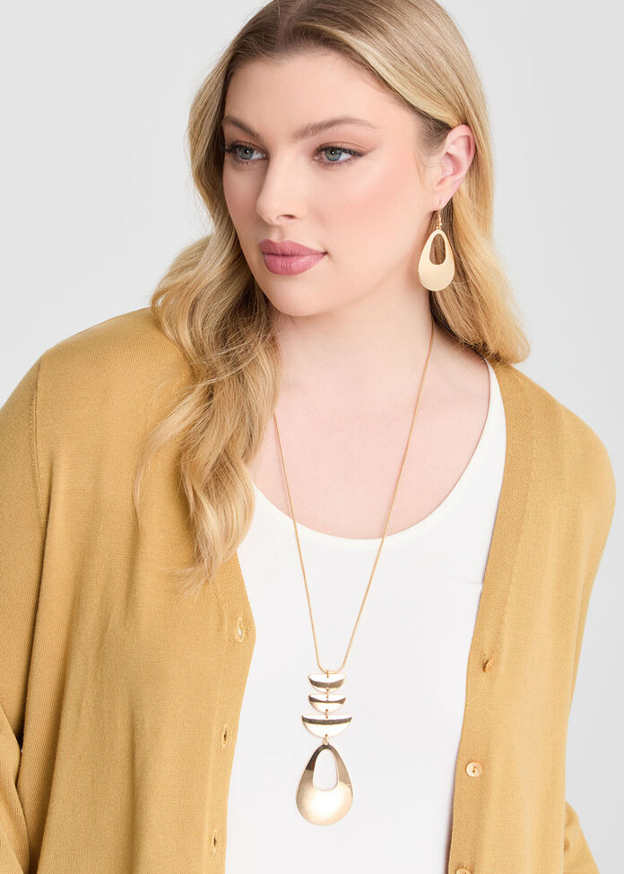 Oval Necklace & Earring Set, , hi-res