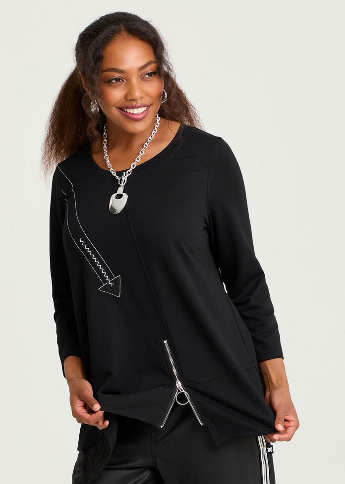 Natural Zip Tunic, , hi-res
