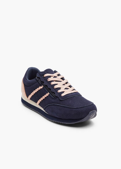 Plus Size Retro Zip Wedge Sneaker