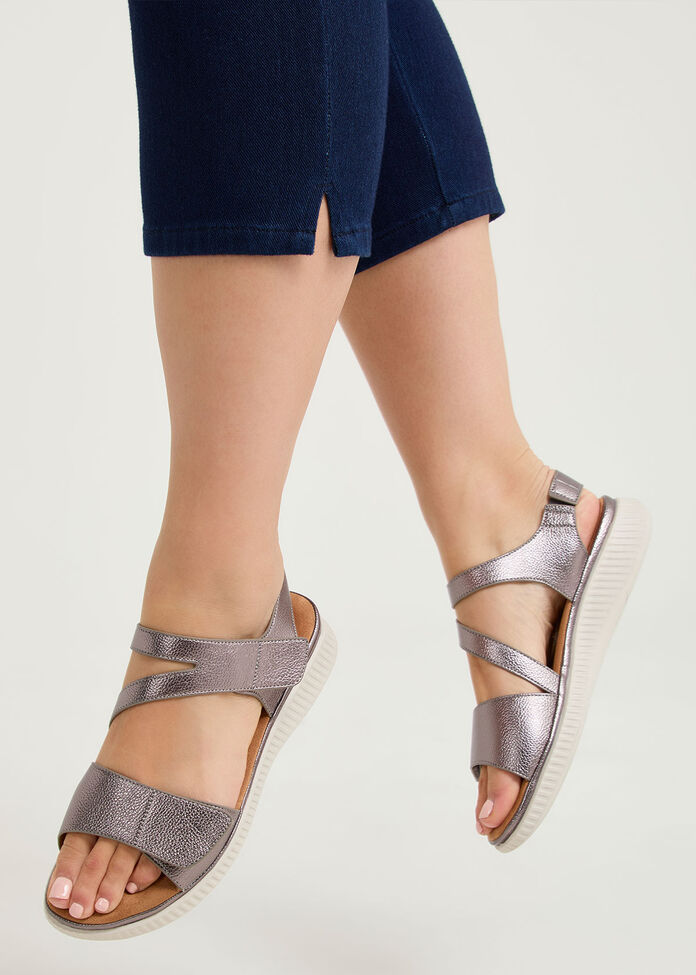 Asymmetric Cushioned Sandal, , hi-res