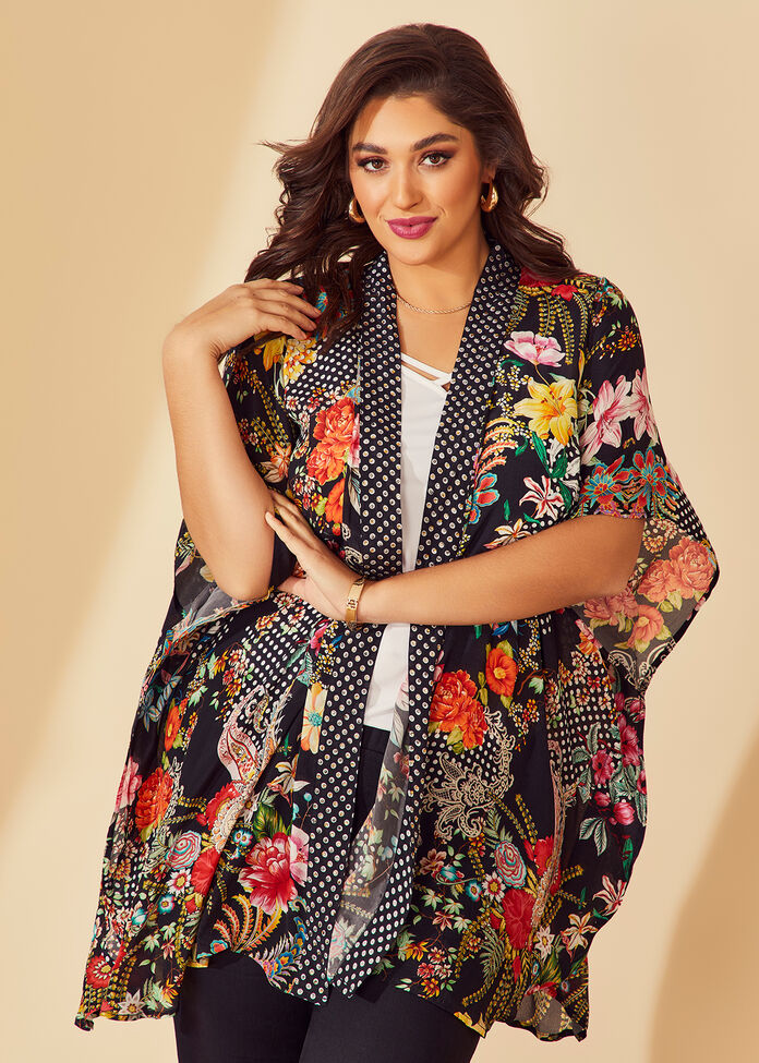 Natural Zambia Kimono, , hi-res