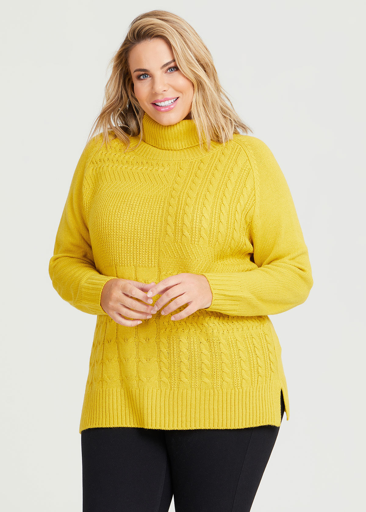 Plus size best sale yellow jumper