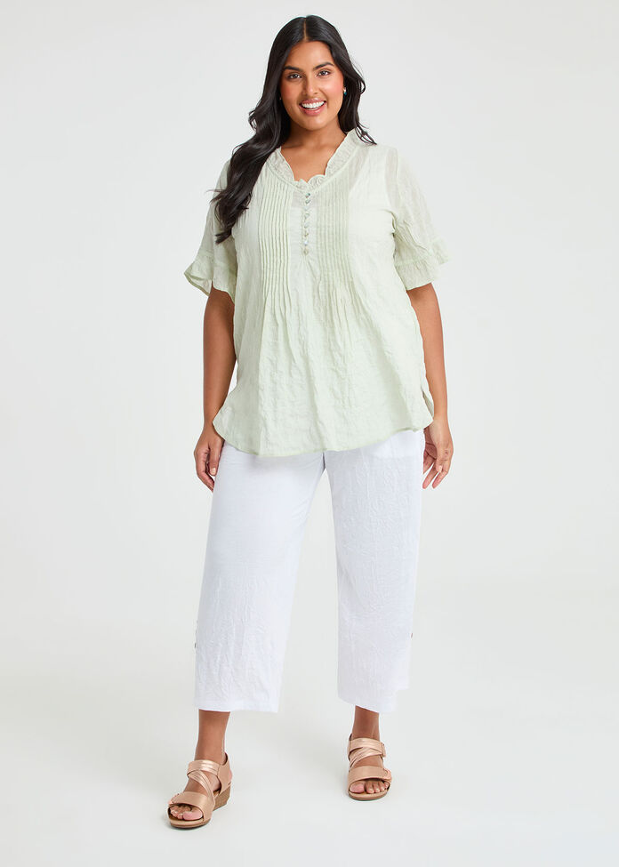 Natural Pleat Detail Top, , hi-res