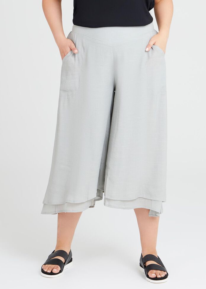 Natural Layered Crop Pant, , hi-res