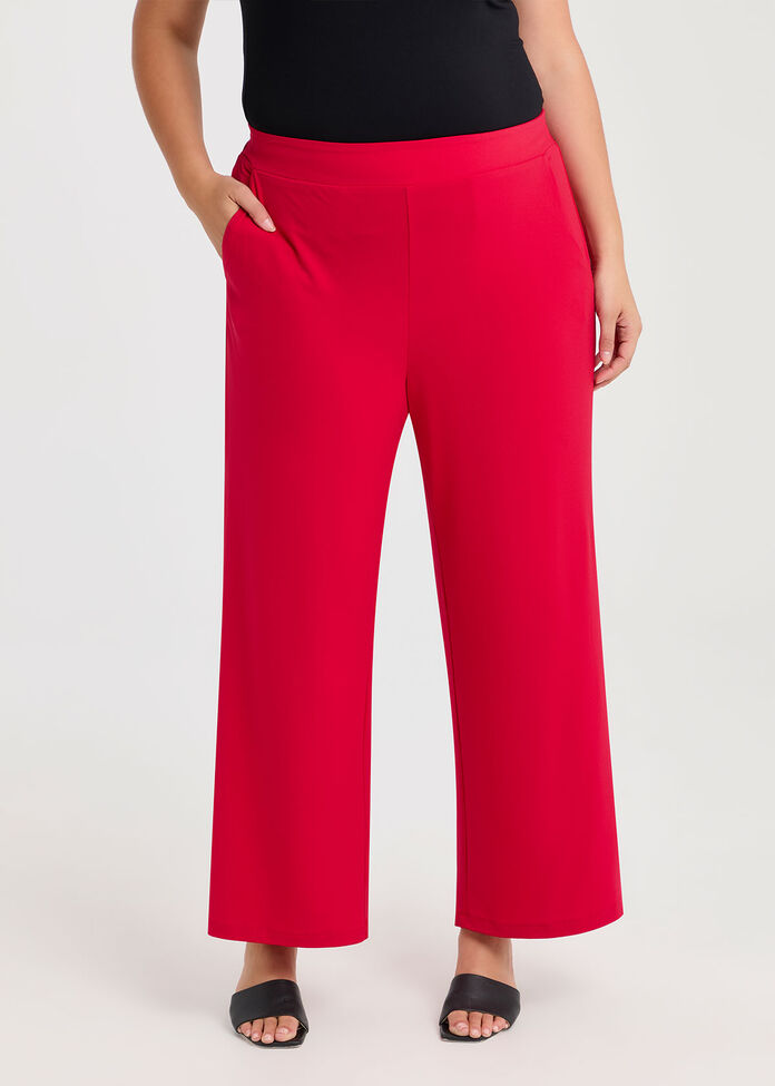 Eliza Knit Wide Leg Pant, RASPBERRY, hi-res