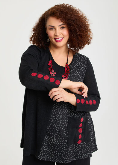 Plus Size Bold Muse Spliced Snug Tunic