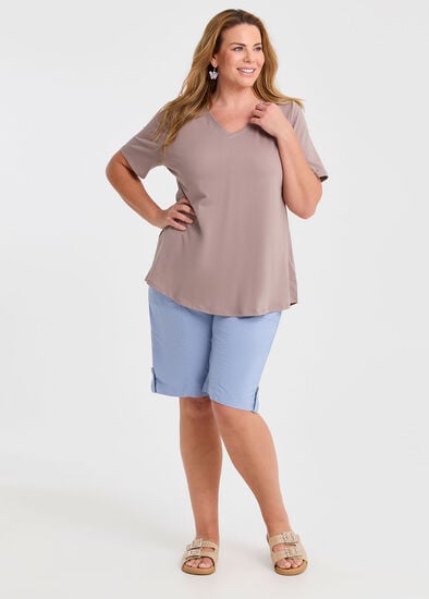 Plus Size Zip Pocket Cargo Short