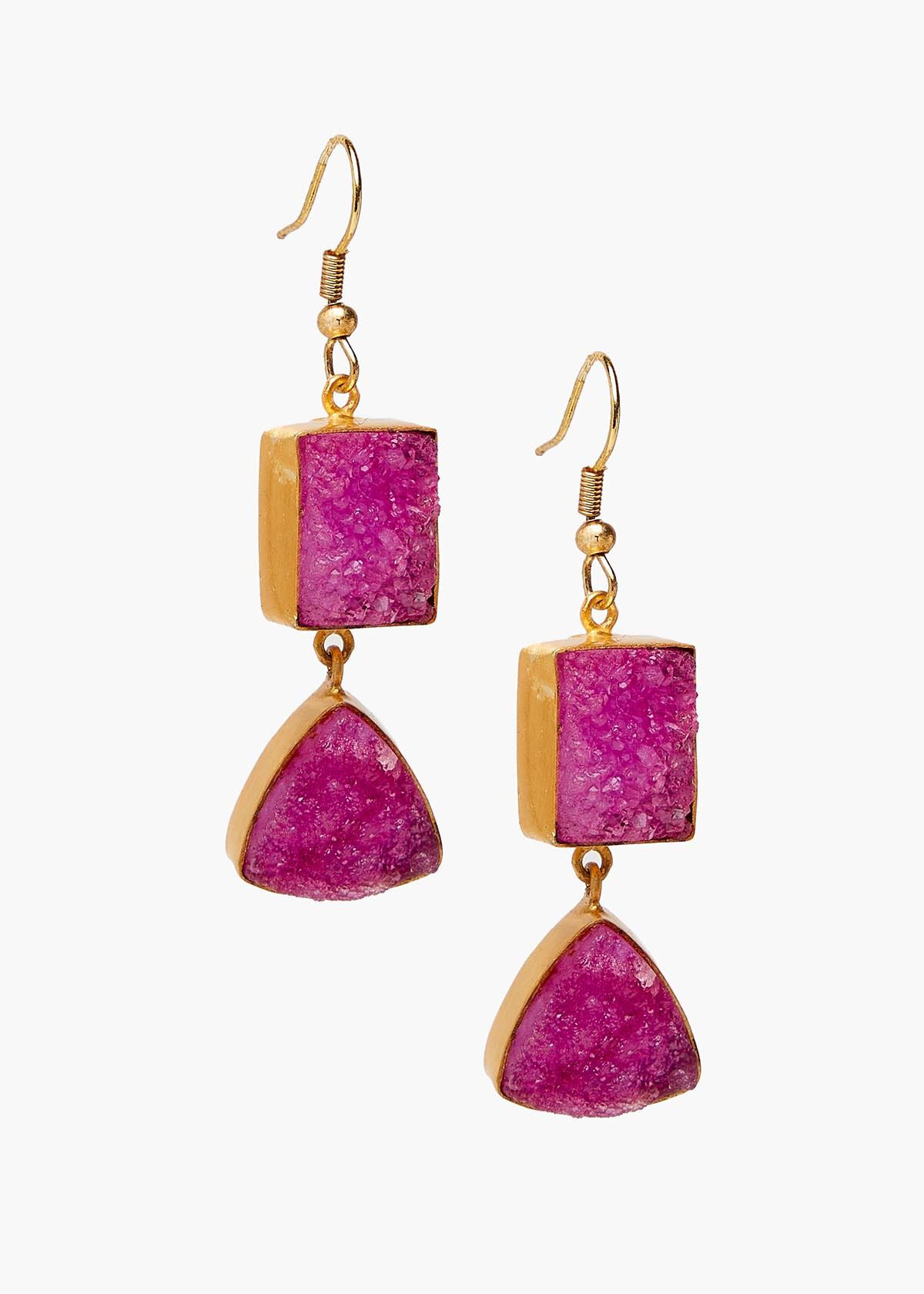 Druzy drop hot sale earrings