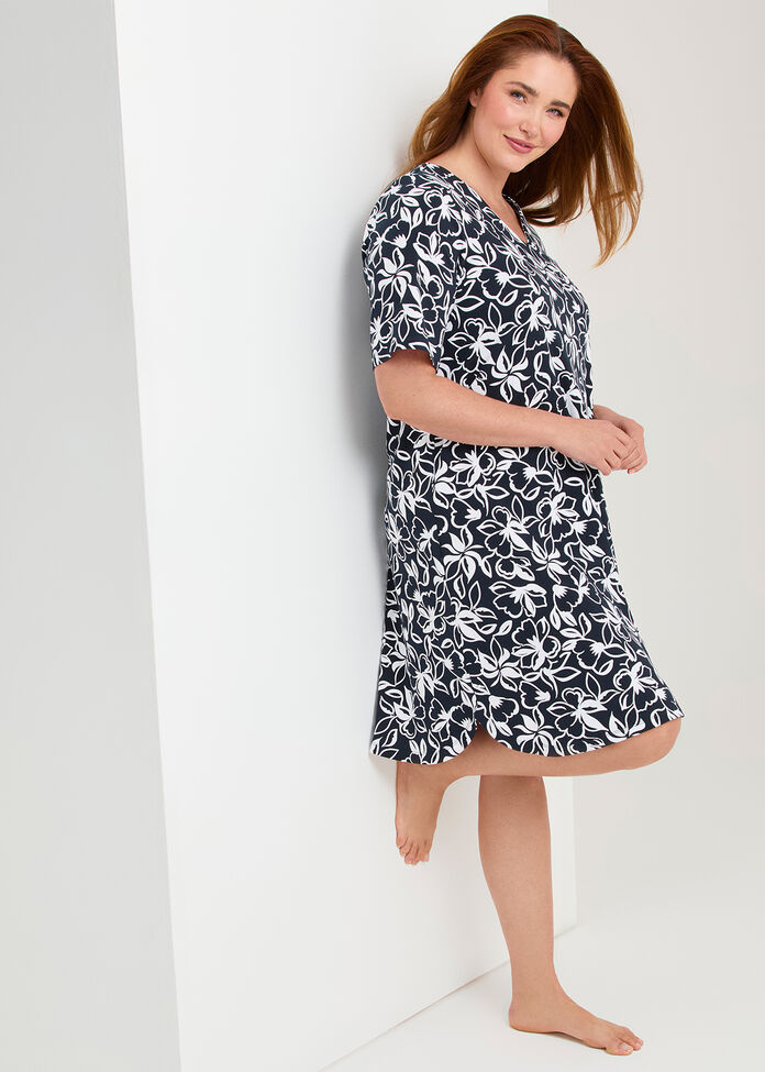 Australian Cotton Dahlia Nightie, , hi-res
