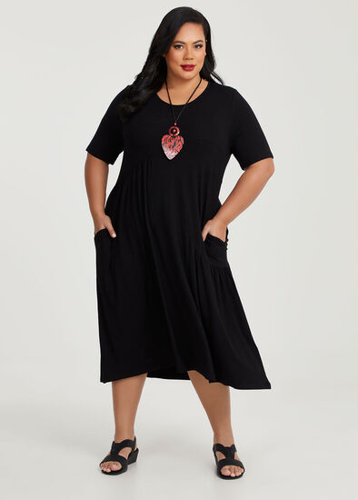 Plus Size Natural Maisie Panelled Dress
