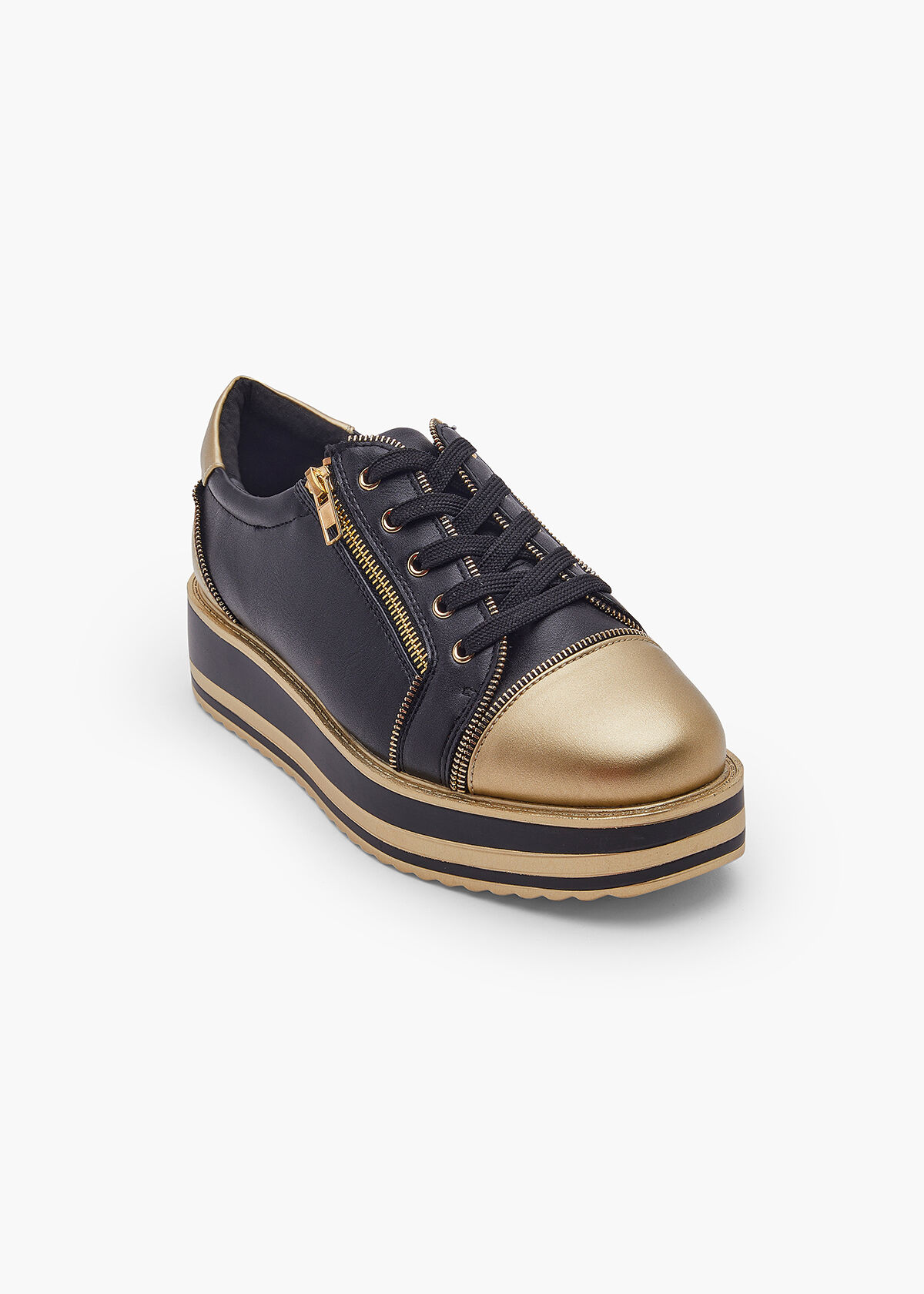 Plus Size Zip Detail Wedge Sneaker Sizes 12 30 Taking Shape