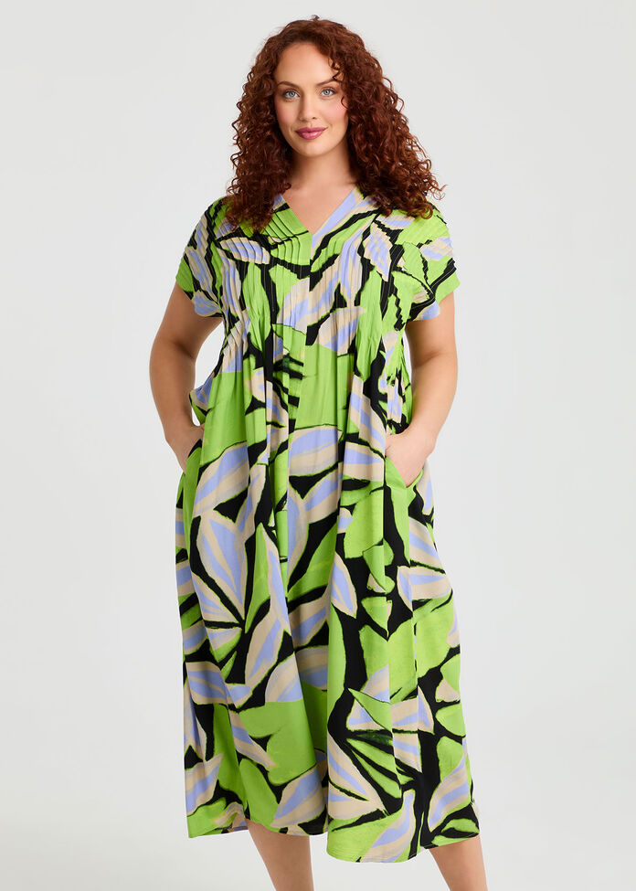 Natural Botanical Maxi Dress, , hi-res