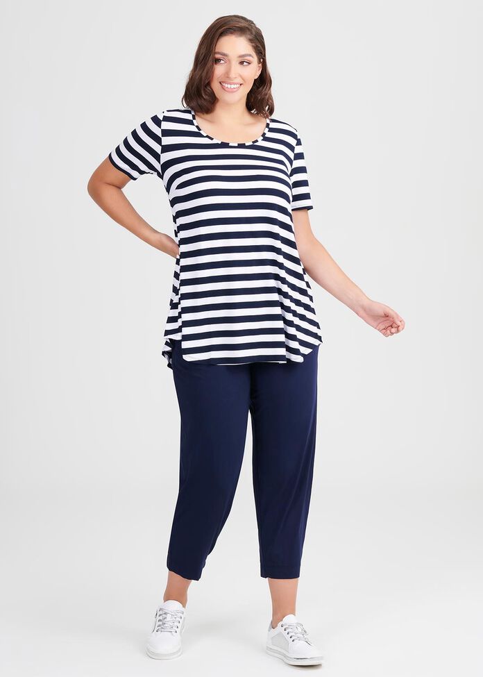 Bamboo Stripe S/slv Top, , hi-res
