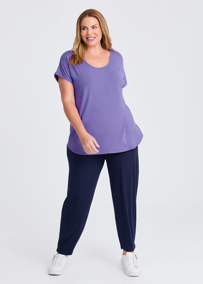 Natural Round Neck Everyday T-shirt, , hi-res